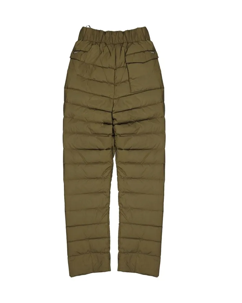 Herno Down-Padded Polyamide Jogger Pants — Khaki Khaki