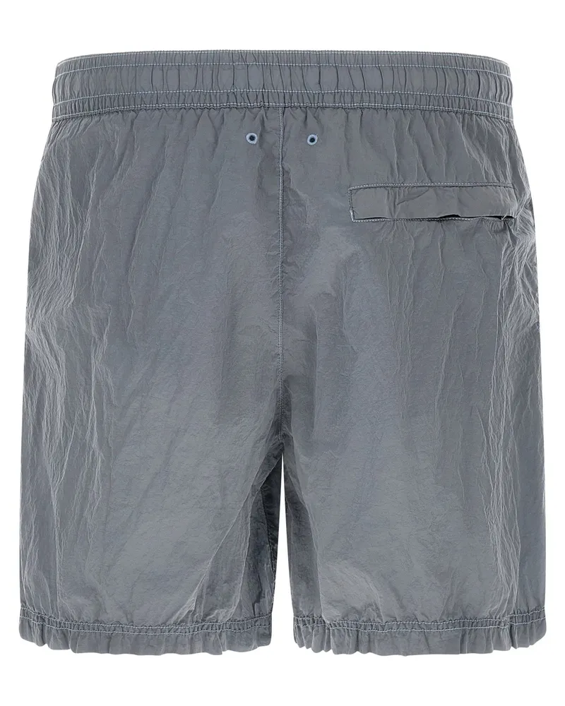 Stone Island Econyl Regenerated Nylon Swim Shorts — Gray Gray
