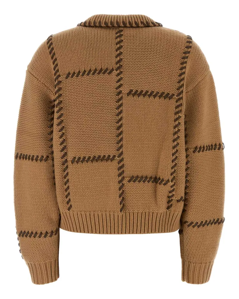 Frame Denim Women Camel Wool Blend Oversize Sweater Caml Exterior: Cashmere Maglieria Beige