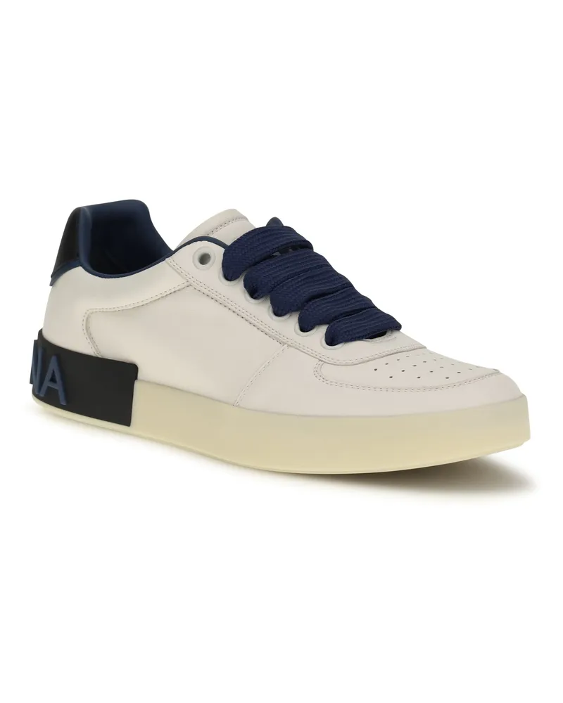 Dolce & Gabbana Men's Portofino Sneakers Bianco-Denim Bianco/denim White
