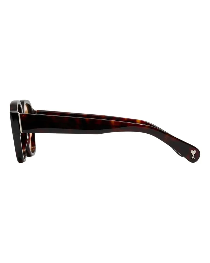 AMI Paris Unisex Ugl519.ac0018-A061 Acetate Square-Frame Sunglasses Brown Brown