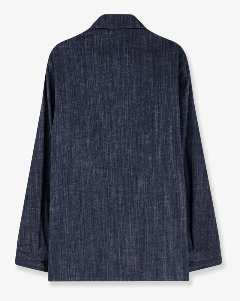 Hevò Men's Denim Shirt-Jacket Blue Cotton Blue