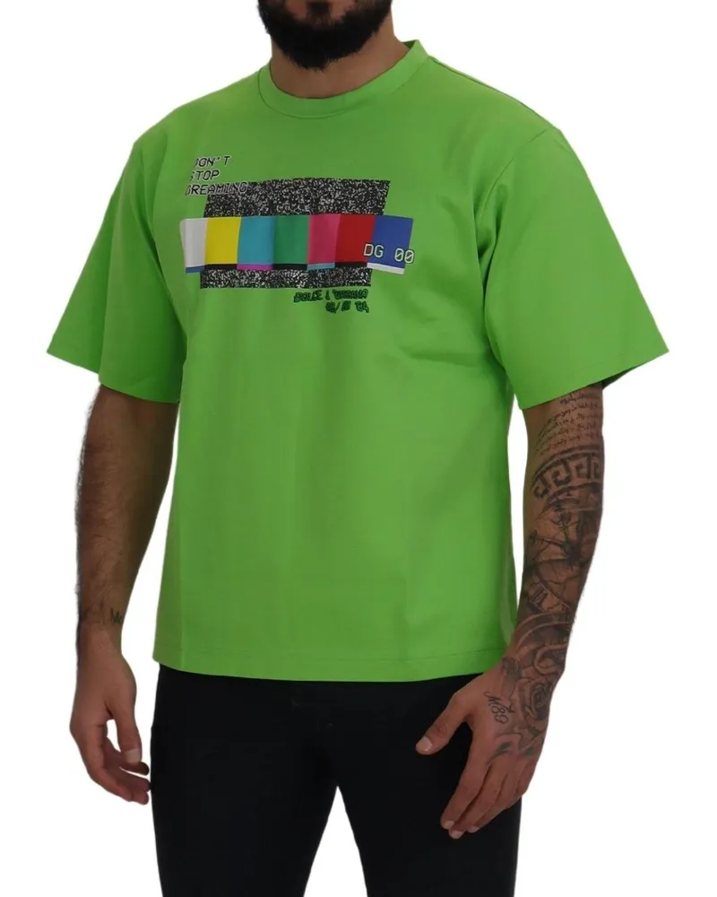 Dolce & Gabbana DG Channel Print T-Shirt — Green Green