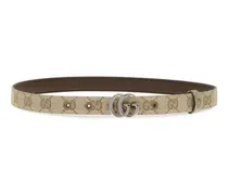 Women's Slim Gg Marmont Belt Vintage Sand Fabric E Braces