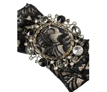 Women's Black Lace Crystal Handmade Brooch Hair Pin Nylon Pvc Brass Glass Accessory