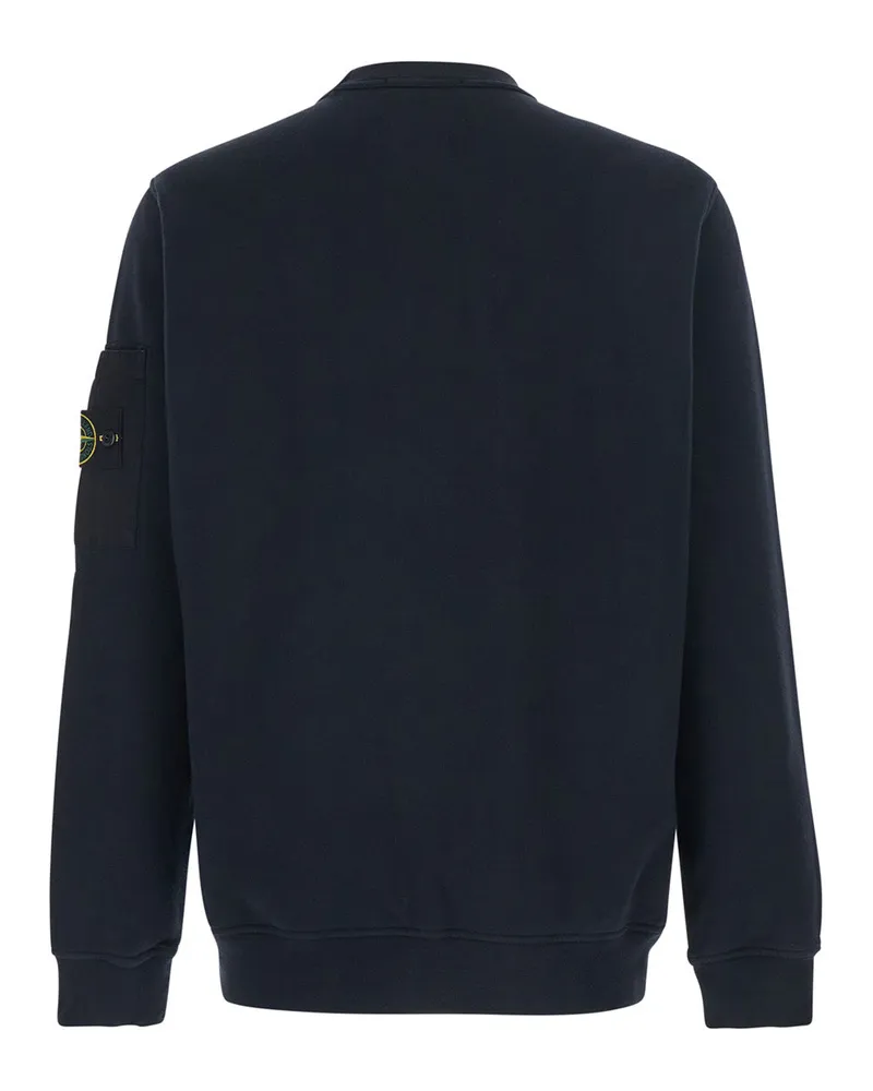 Stone Island Logo-Patch Cotton Sweatshirt — Navy Navy