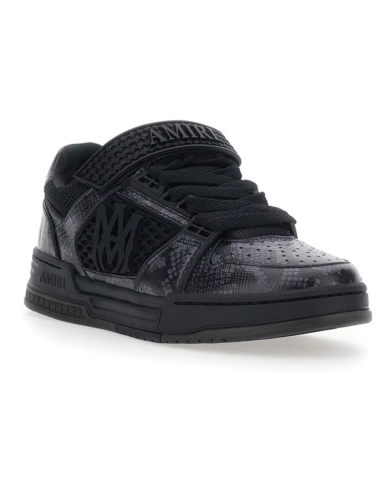 Amiri Men's Sneakers With Leather Details Black Trainers Black