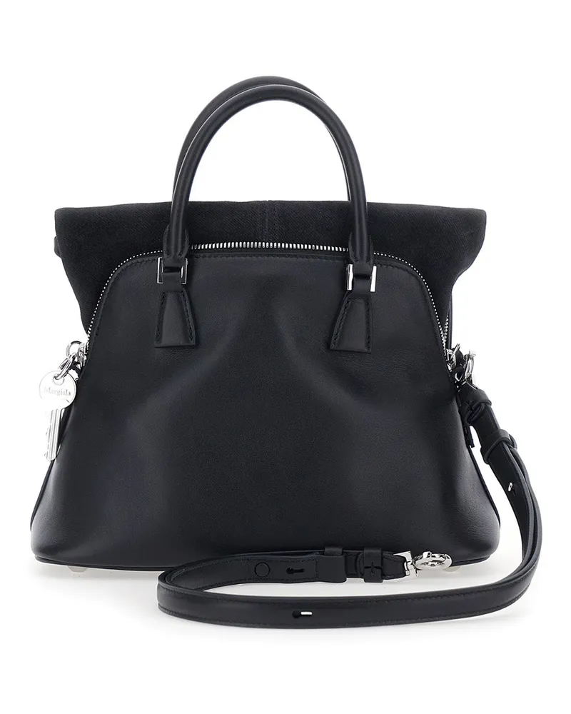Maison Margiela Women's Handbag Black Leather Calf Handbags Hand Bags Black