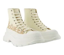 Women's Tread Slick Sneaker Beige Leather
