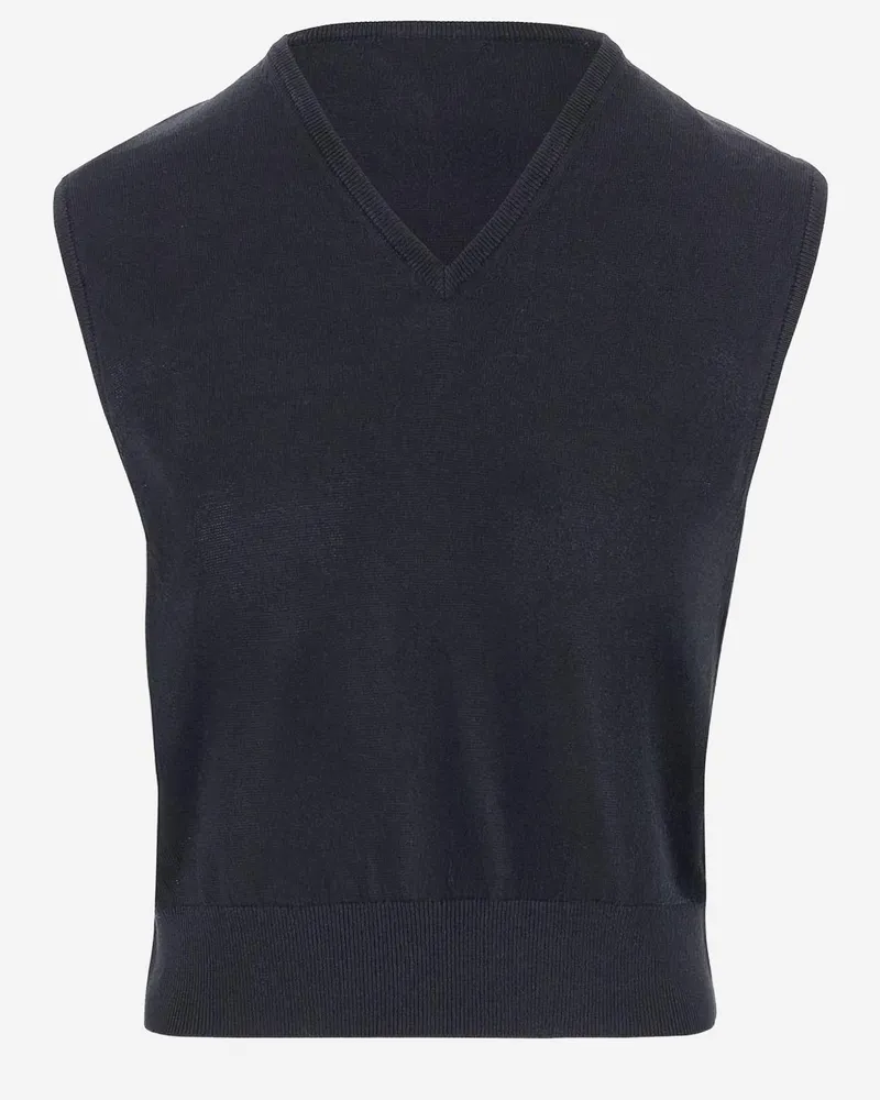 Bottega Veneta Women's Cotton And Viscose Twin-Set Sweater Navy Navy