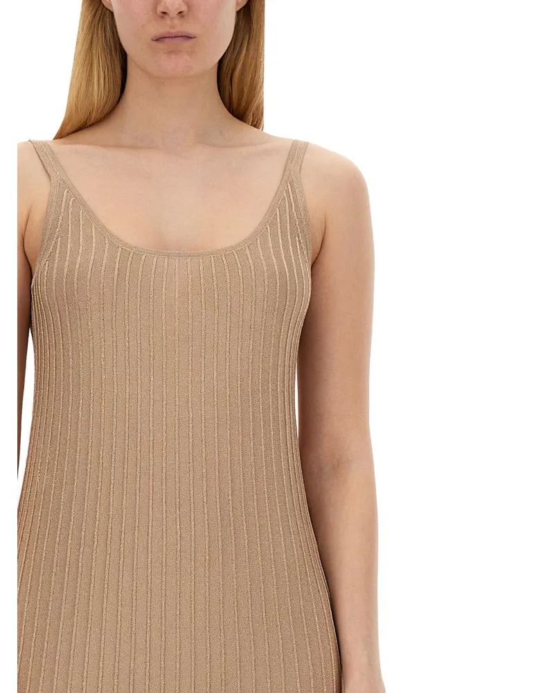 Max Mara Rhythm Piano Dress — Beige Beige