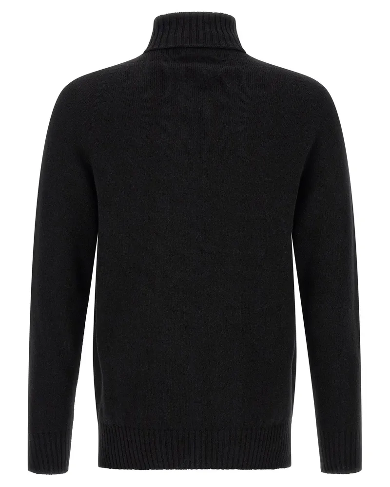 MA'RY'YA Cashmere-Wool Turtleneck Sweater — Black Black