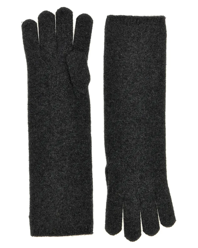 Max Mara Women's Gray Cashmere Gloves Gray
