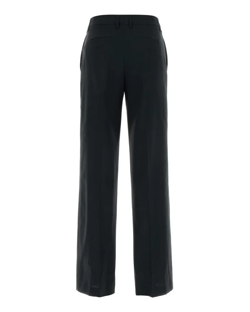PT TORINO Women's Black Twill Francoise Pant Nero Exterior: Virgin Wool Pantaloni Black