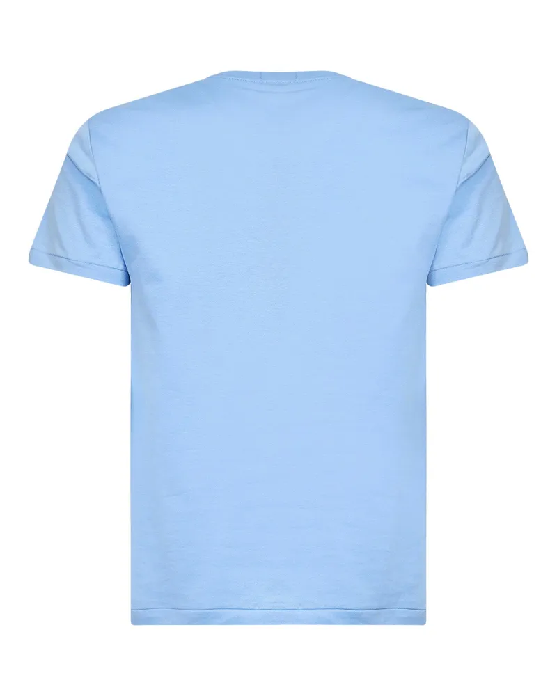 Ralph Lauren Men's T-Shirt Polo Bear Austin Blue Light Cotton T-Shirts And Polos Blue