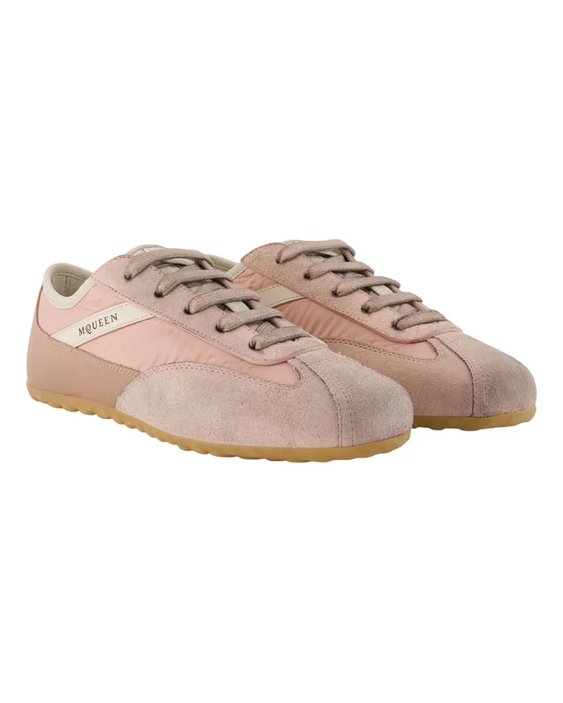 Alexander McQueen Women's Boxing Trainers -  Leather Pink Calfskin Shoes Sneakers Pink