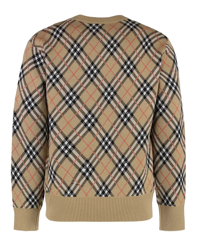 Burberry Men's Knit Wool Pullover Beige Sweatshirts Sweater Beige