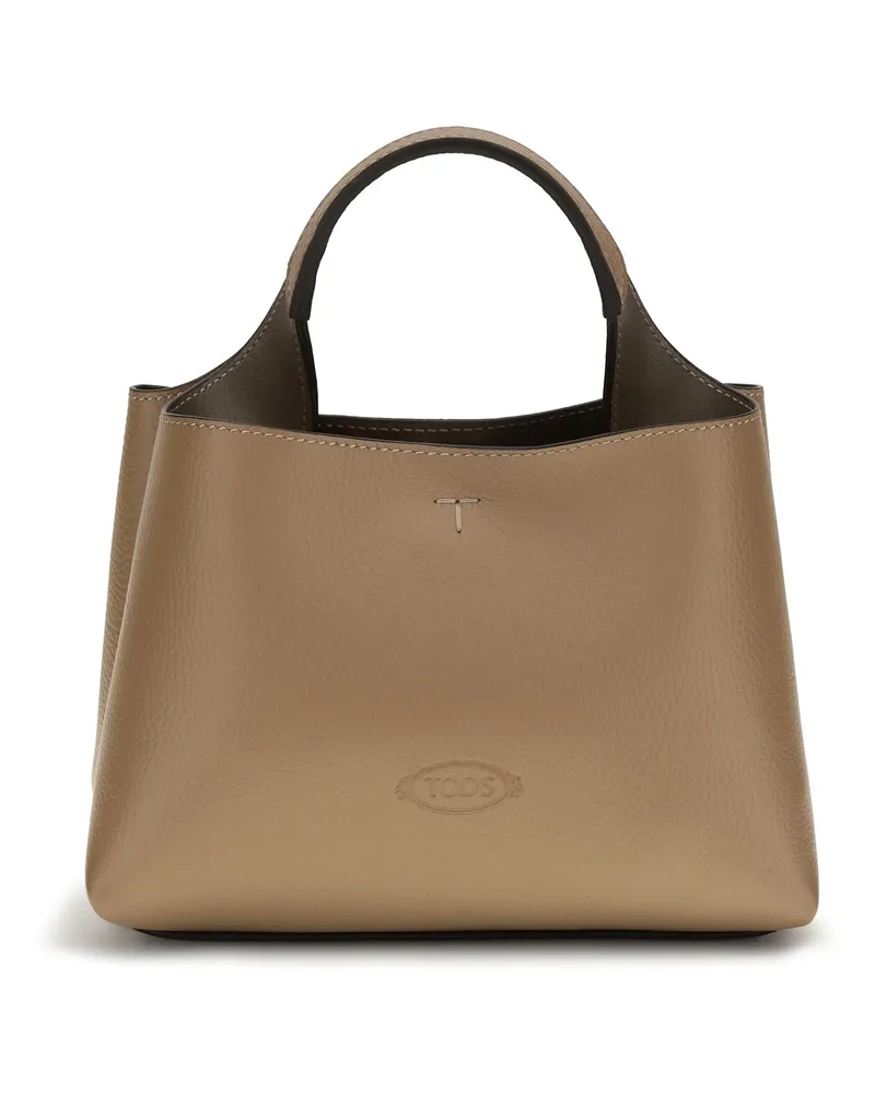 TOD'S Women's Micro Leather Handbag Cappuccino Cappuccino-Clay Calf (bos Taurus) Handbags Cappuccino/clay Hand Bags Beige