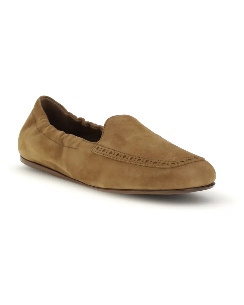Church's Women's Suede Loafers Walnut Calf Leather Walnut