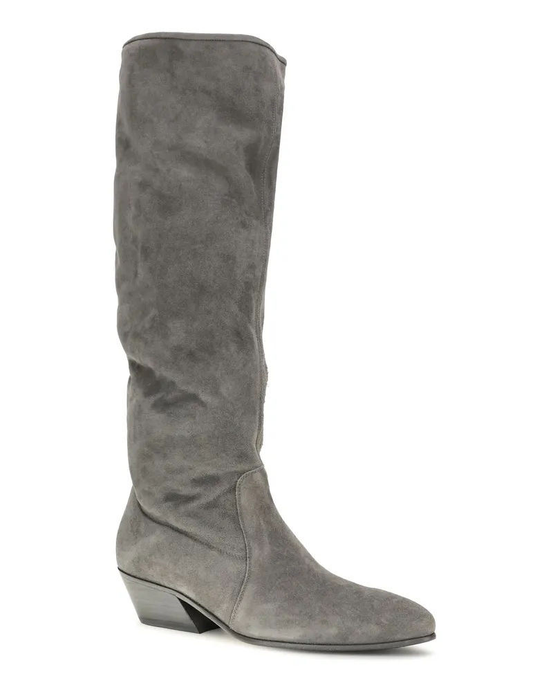 Pedro Garcia Women's High Suede Boots Grey Bessie Gray