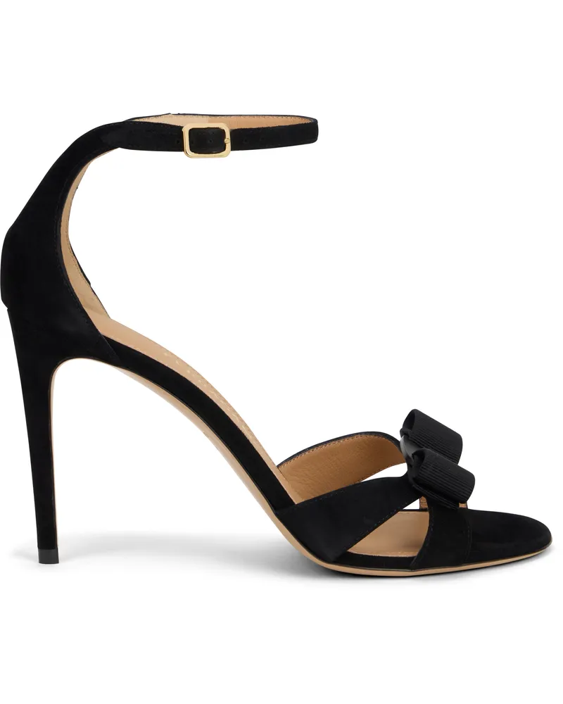 Ferragamo Vara Bow Sandal — Black Black