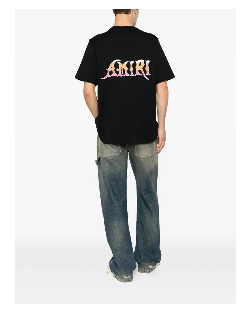 Amiri Logo-Embroidered T-Shirt — Black Black