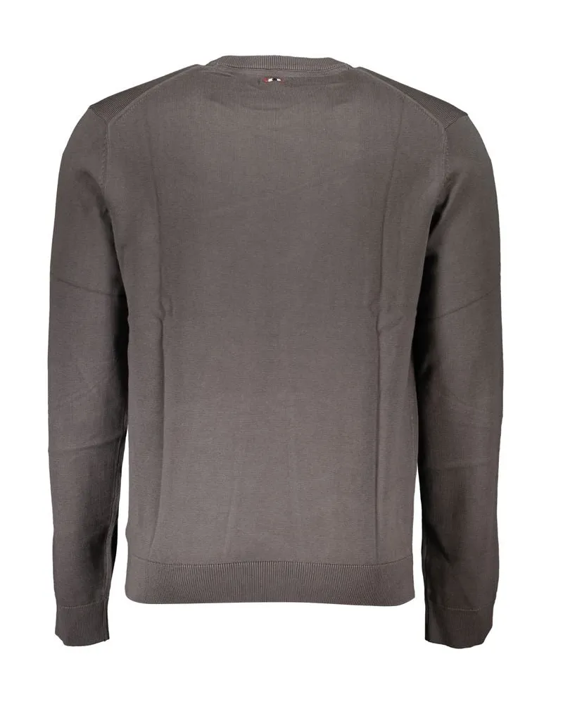 Napapijri Cotton Crew Neck Sweater — Gray Gray