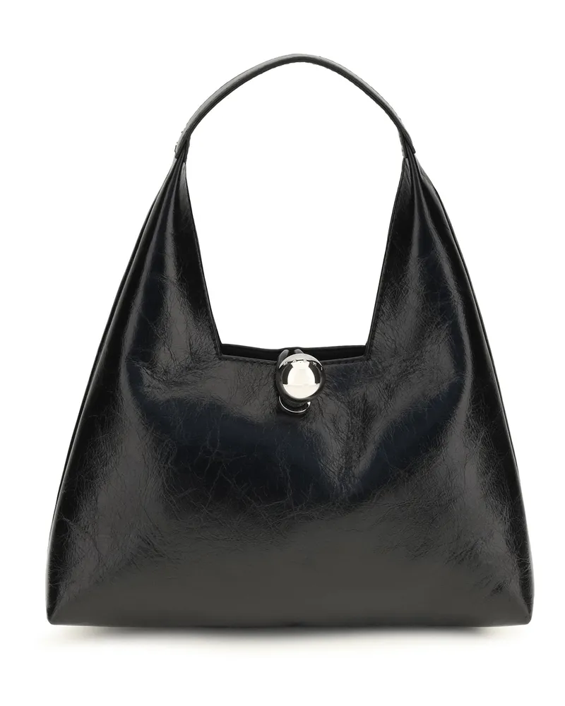 Marni Trapeze Calfskin Leather Shoulder Bag — Black Black