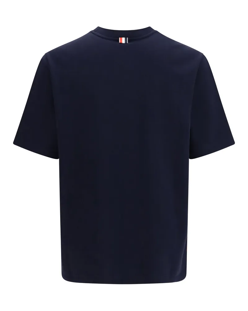 Thom Browne Colorblock with 4-Bar Detail T-Shirt — Gray Gray