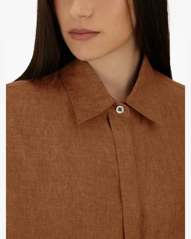 Herno Women's Concealed-Fastening Sleeveless Shirt Ss26 W Tan