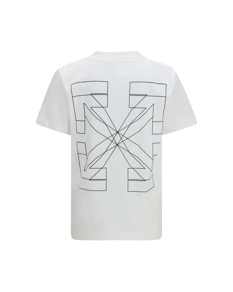 OFF-WHITE Men White Cotton T-Shirt White