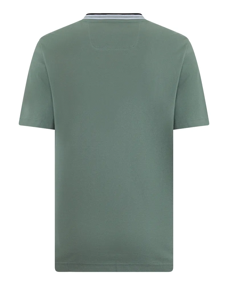 HUGO BOSS Men's Short-Sleeved Cotton T-Shirt Green Open T-Shirts And Polos Green