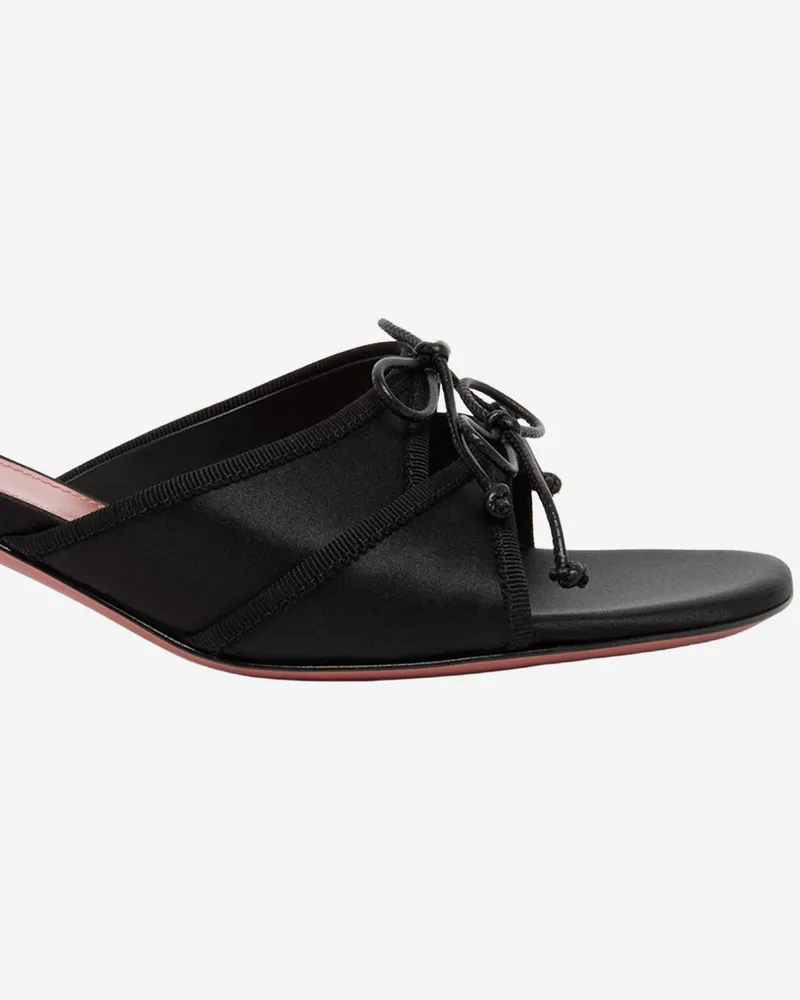 Amina Muaddi Slipper — Black Black