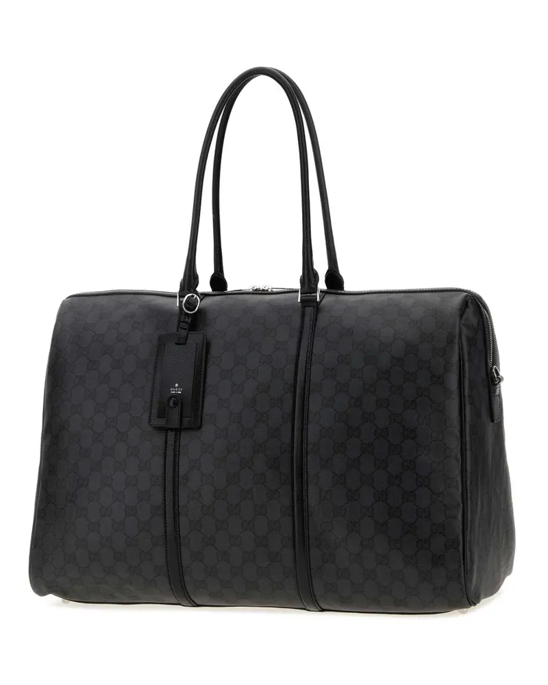Gucci Men's Gg Canvas  Essence Classic Travel Bag Blackblack Borse Da Viaggio Black