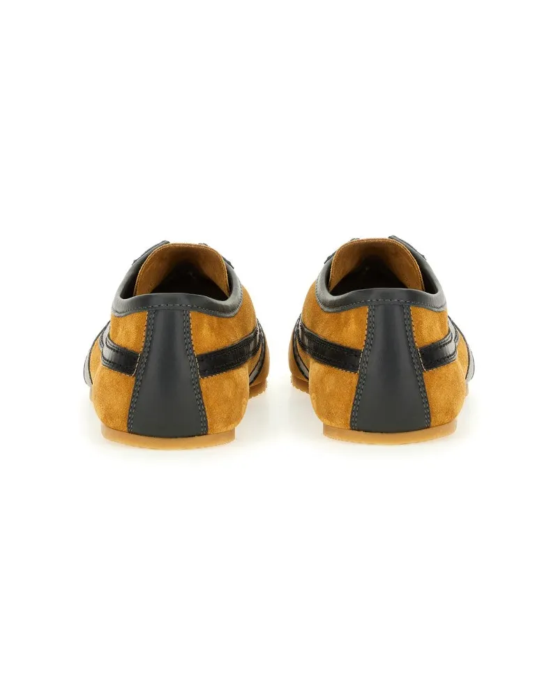 Dries van Noten Suede and Leather Colourblock Sneaker — Multicolor Multicolor