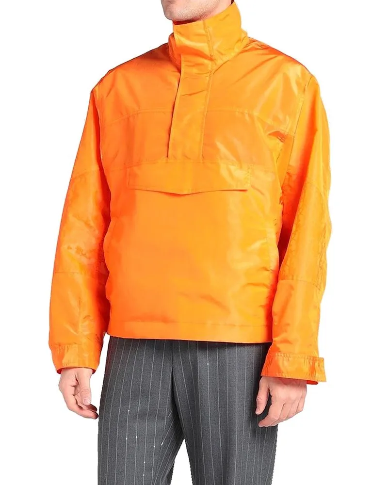 Dior Men's Orange Polyester Shell Jacket Clothing Orange