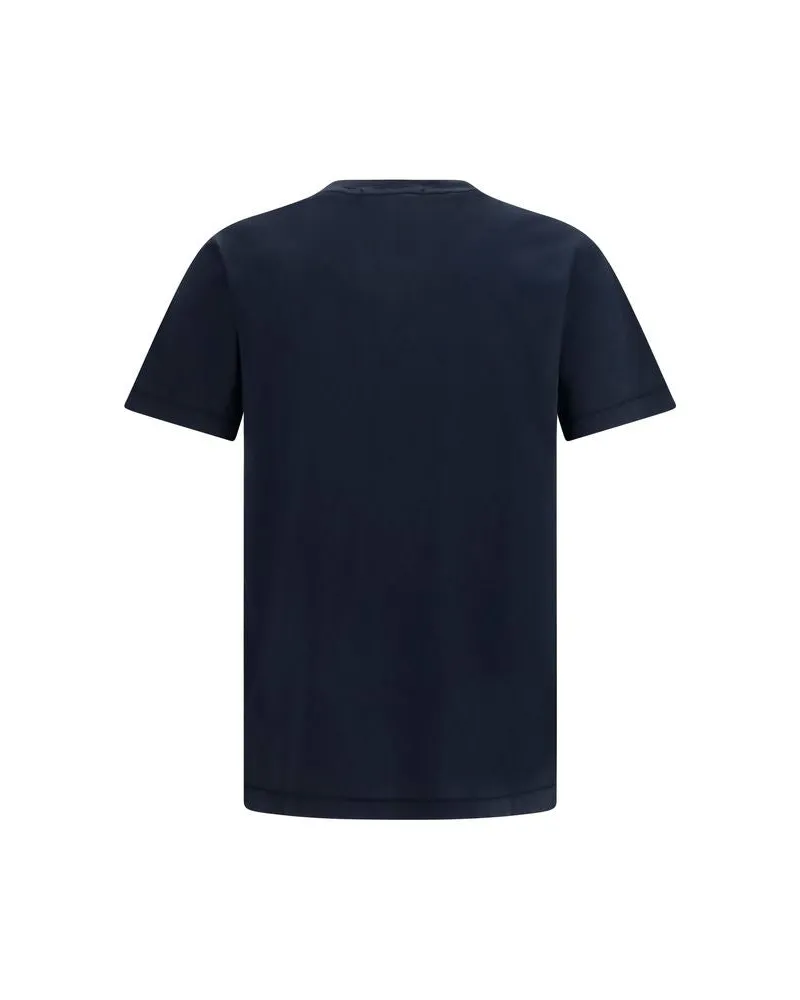 Stone Island Men Blue Cotton T-Shirt Navy
