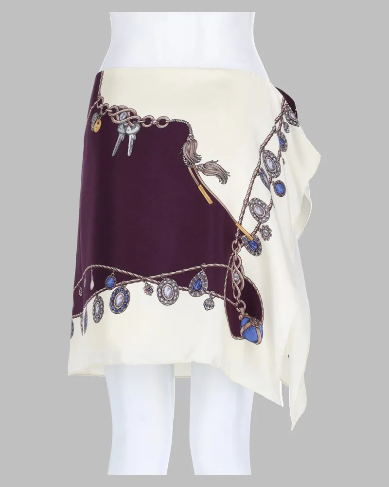 Versace Silk Twill Skirt — Purple Purple