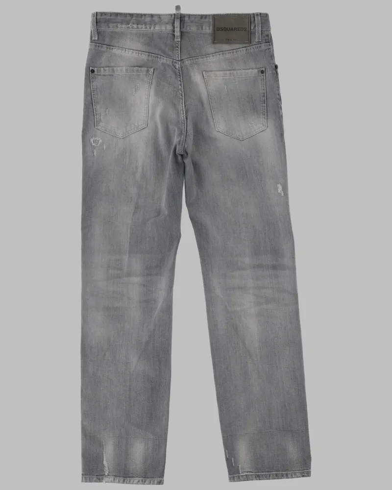 Dsquared2 Logo Patch Jeans — Gray Gray