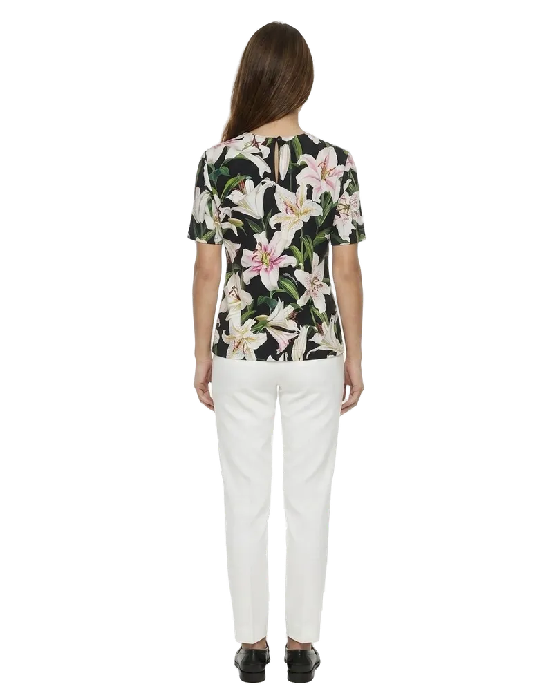 Dolce & Gabbana Floral-Print Cotton T-Shirt — Multicolor Multicolor