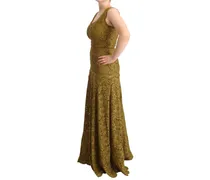 Floral Lace Maxi Dress — Brown