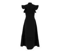 Women's Black Jersey Dress Nero Exterior: Polyester Elastane Abiti