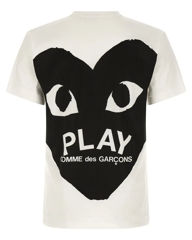Comme des Garçons Heart Embroidery T-shirt — White White