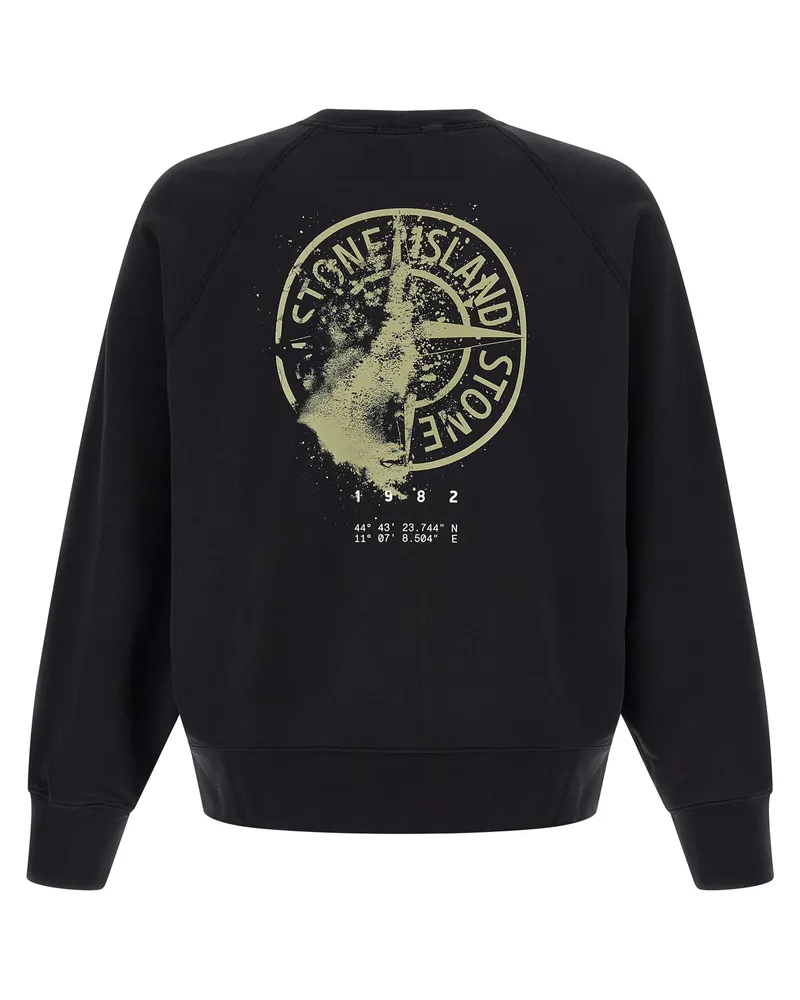 Stone Island Men's Black Cotton Sweatshirt Clothing Black