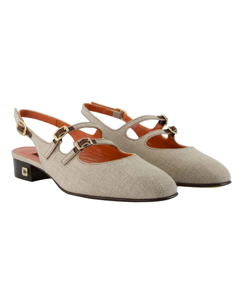 Carel Women's Peche Sandals -  Canvas Beige Shoes Flat-Shoes Beige