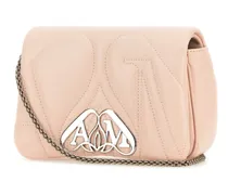 Women's Pastel Pink Leather Mini Seal Clutch Clay