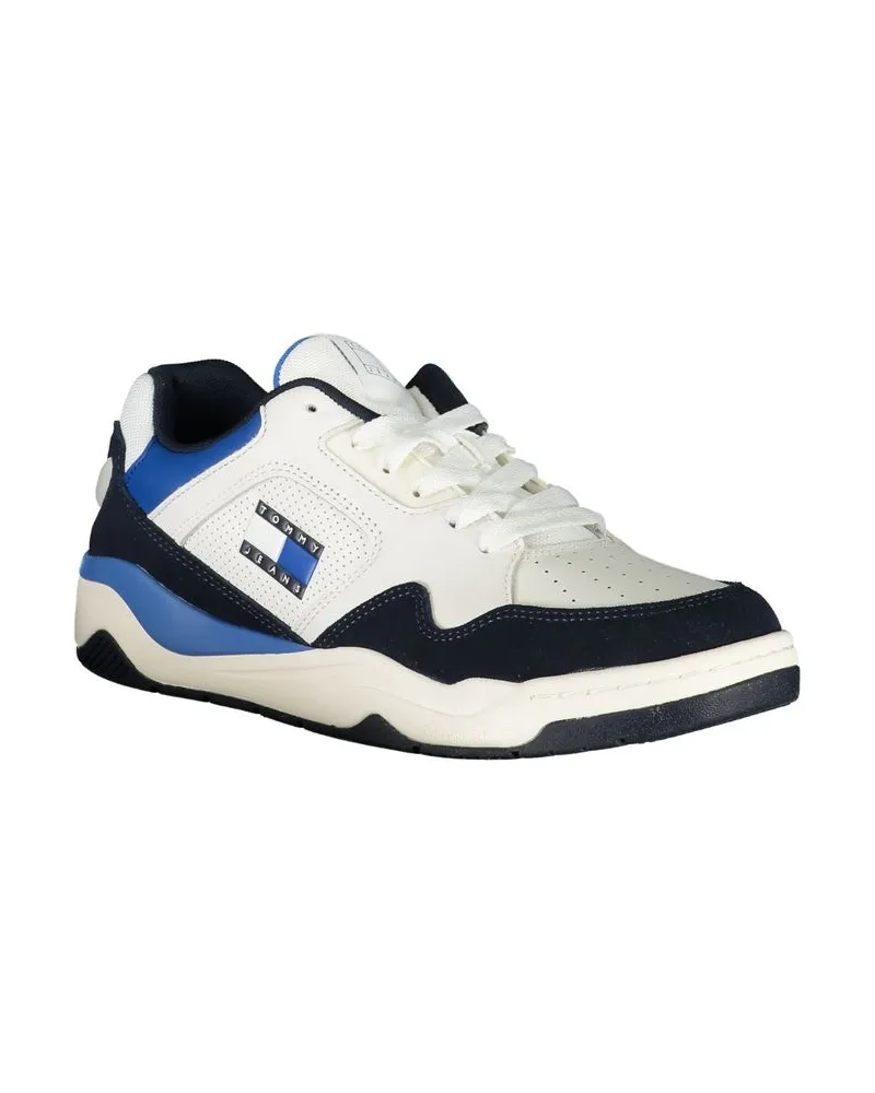Tommy Hilfiger Color-Block Leather Sneaker — Blue Blue