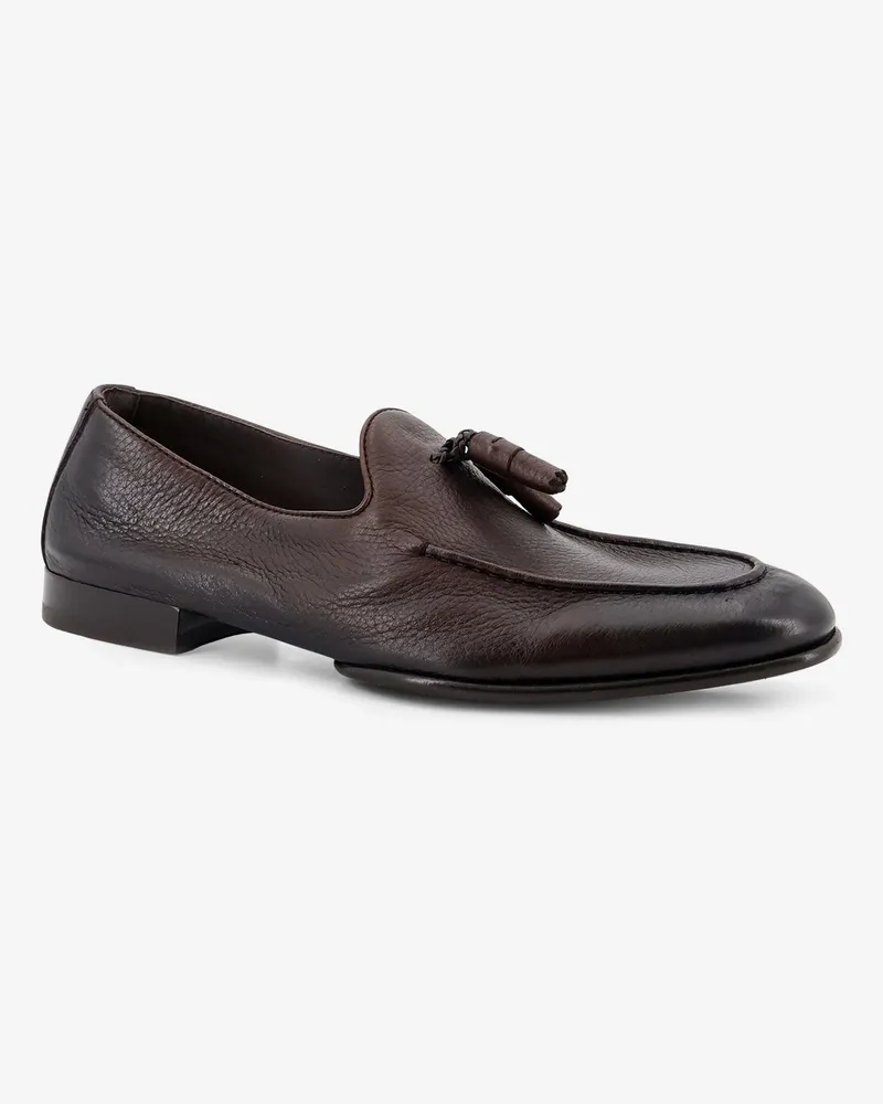 Doucal´s Men's Loafers Daino Brown Leather Brown