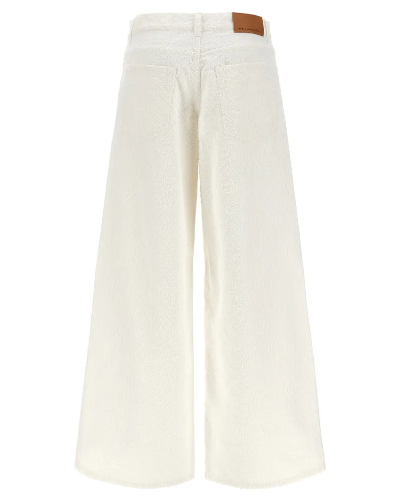 Stella McCartney Boucle Cotton Denim Jeans — White White