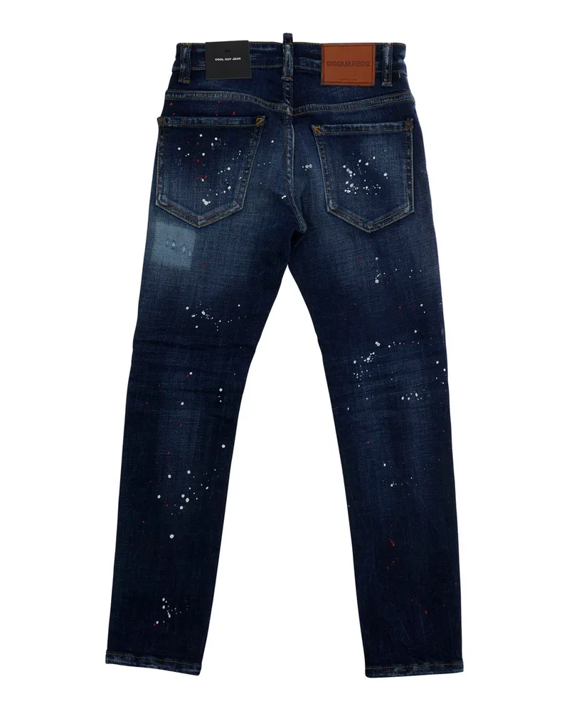 Dsquared2 Boys' Jeans Blue Cotton Trousers Blue